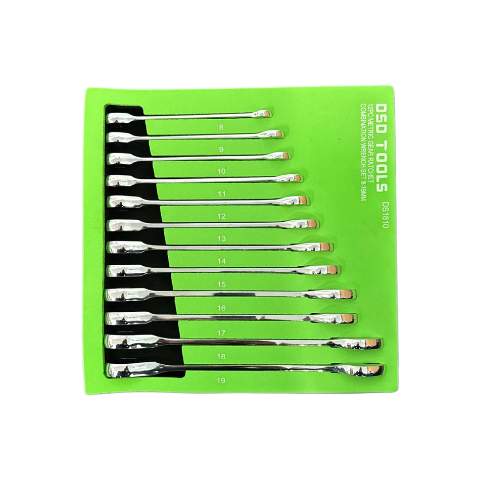 12 PCS. METRIC COMBINATION WRENCH SET DS1810