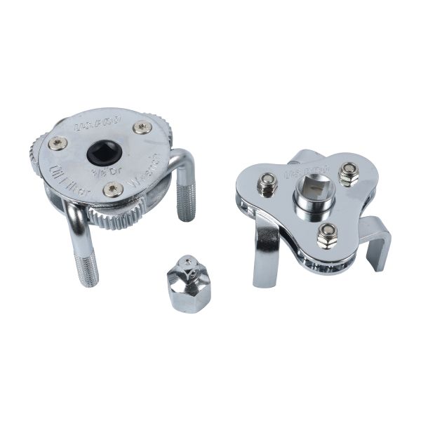 2-piece 3/8" drive self-adjusting 3-jaw oil filter wrench set US3097