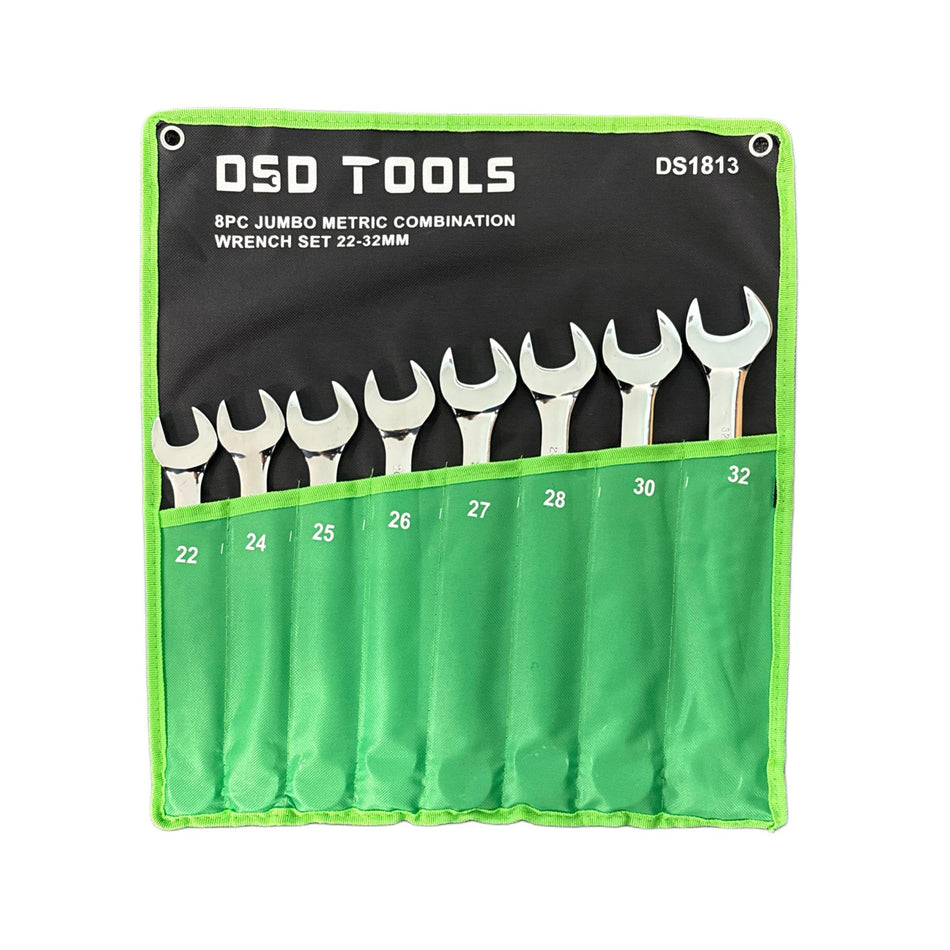 Set of 8 Large Combination Wrenches 22-32 mm DS1813