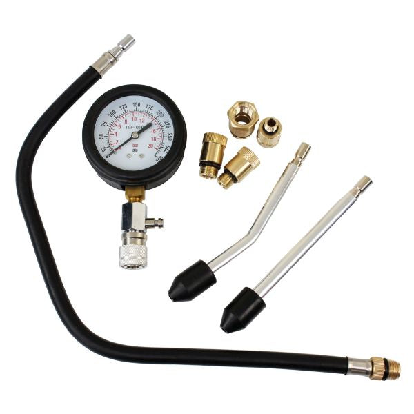 8-PIECE GASOLINE ENGINE COMPRESSION GAUGE SET US5386