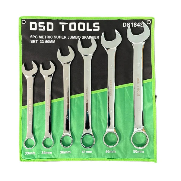 COMBINATION WRENCH SET 6PCS. EXTRA LARGE DS1843