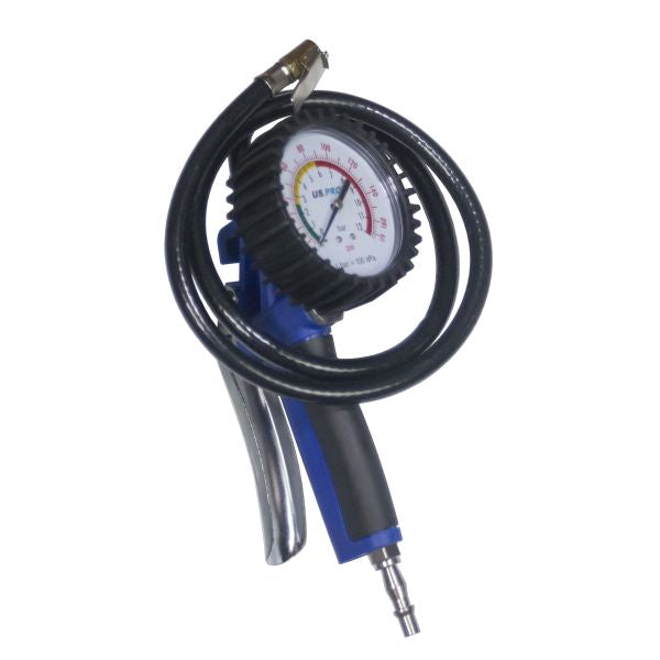 High-power tire inflator with gauge US8817