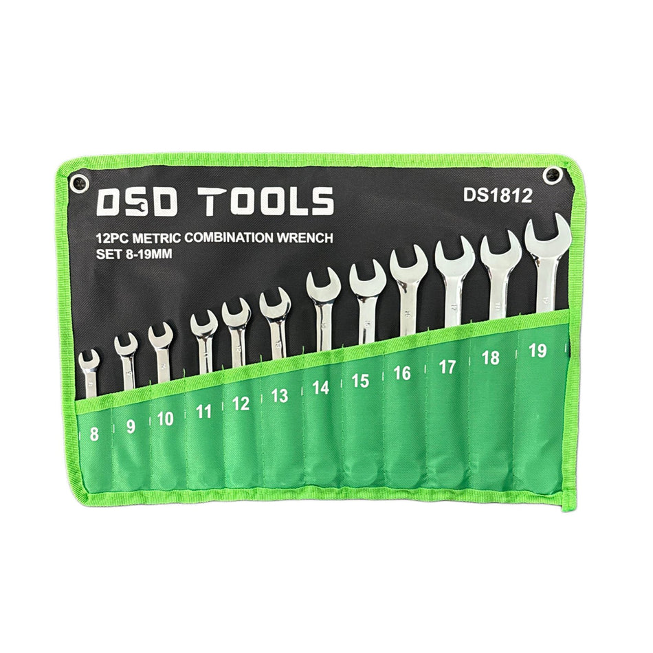 12-PIECE COMBINATION WRENCH SET 8-19MM DS1812