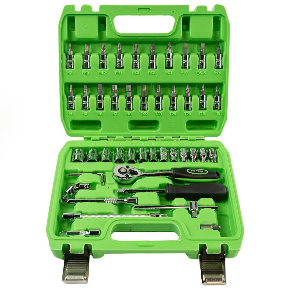 46 PCS. 1/4" METRIC SOCKETS AND BITS SET DS1036