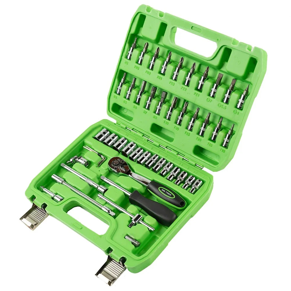 46 PCS. 1/4" METRIC SOCKETS AND BITS SET DS1036