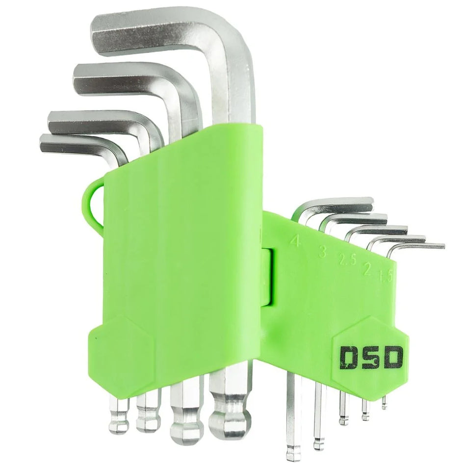 9-PIECE SHORT HEX KEY SET WITH BALL END DS1043