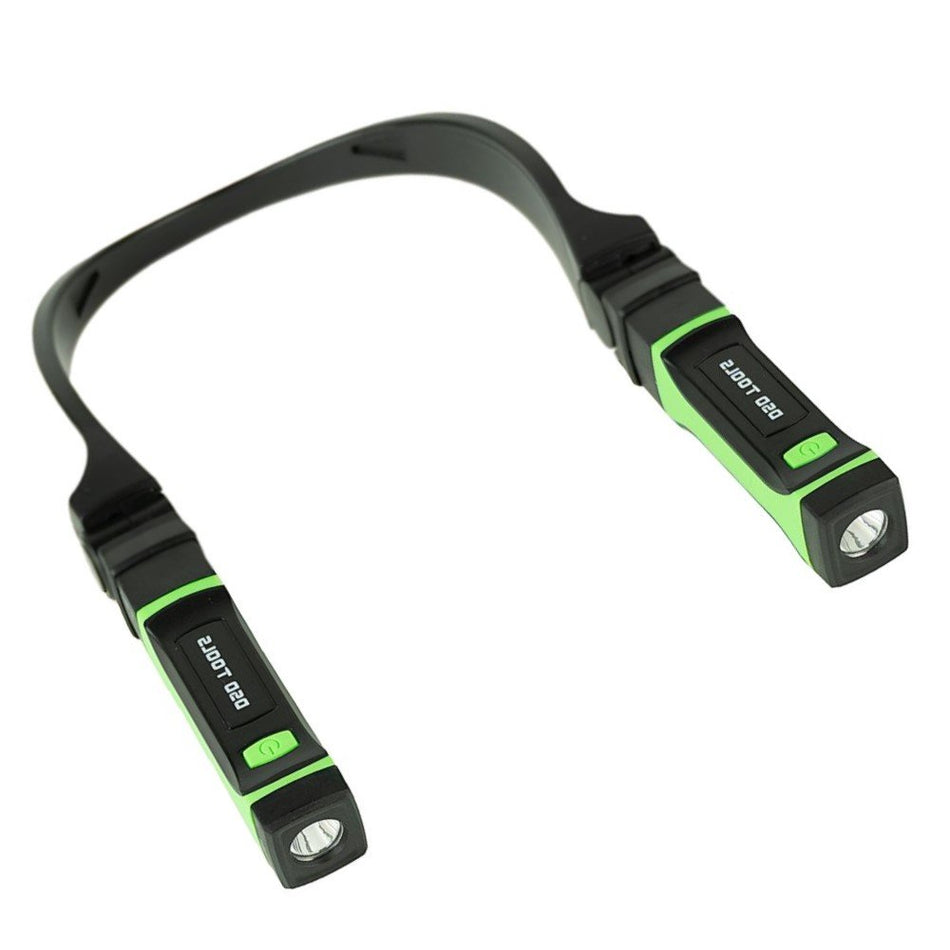 LAISVŲ RANKŲ GALVOS IR KAKLO REGULIUOJAMAS IR NUIMAMAS DVIGUBAS ŠVIESTUVAS DS1099