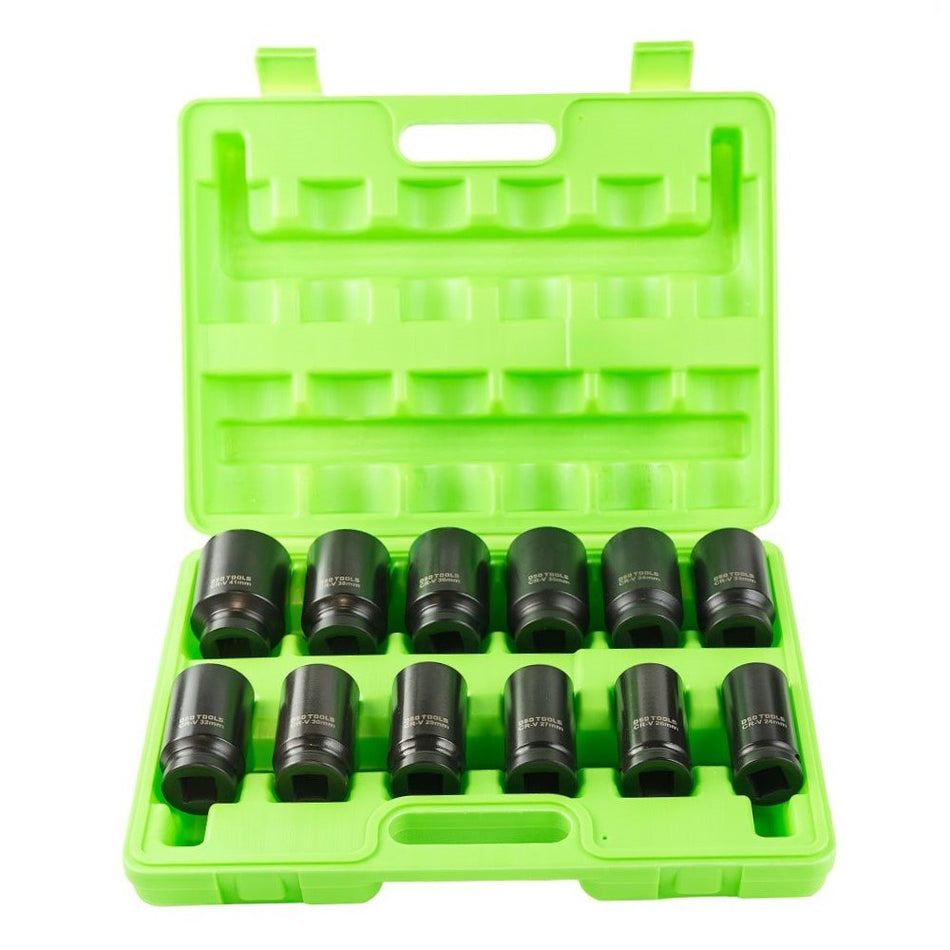 12 PCS 3/4" 6-POINT DEEP IMPACT SOCKETS, 12 PCS DS1102