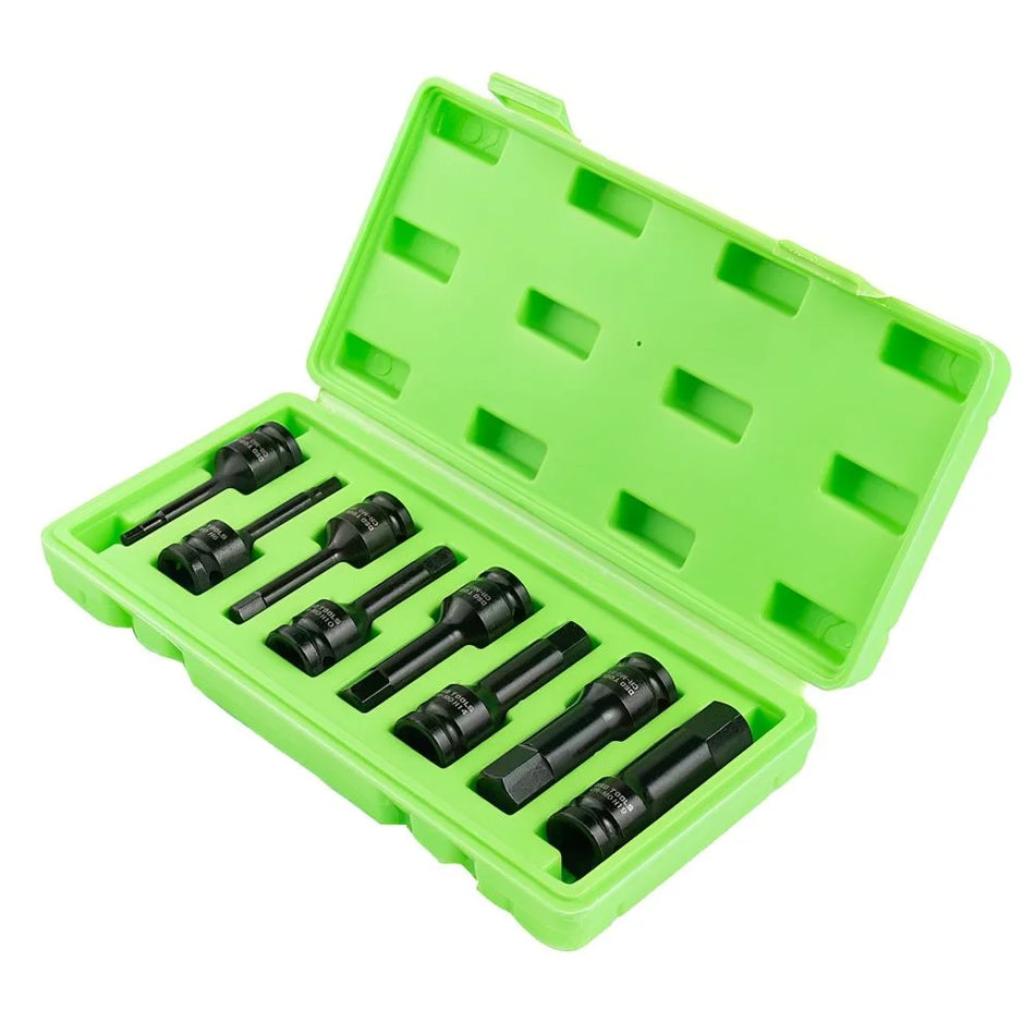 1/2" PAVAROS IMPACT HEXAGONAL HEX BITS, 8 pcs. DS1108