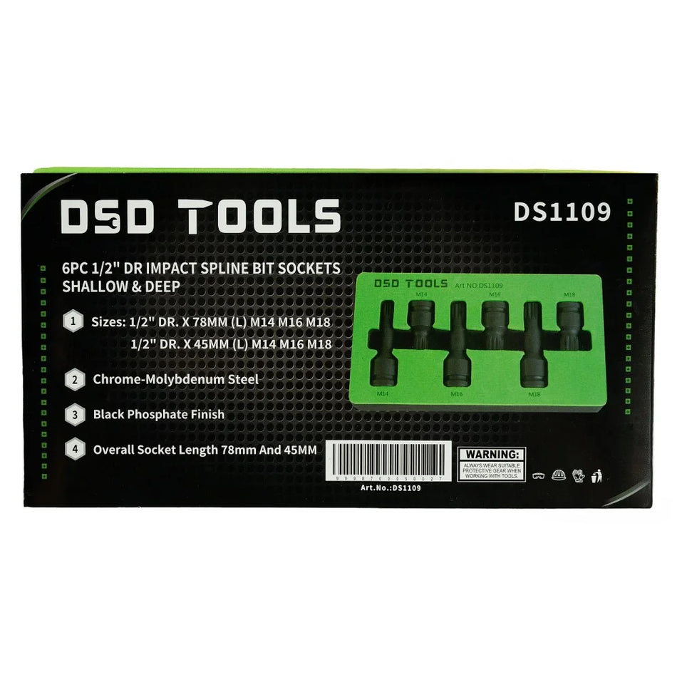 1/2" PAVAROS SPLINE ENDS, SHALLOW AND DEEP, 6 PCS. DS1109
