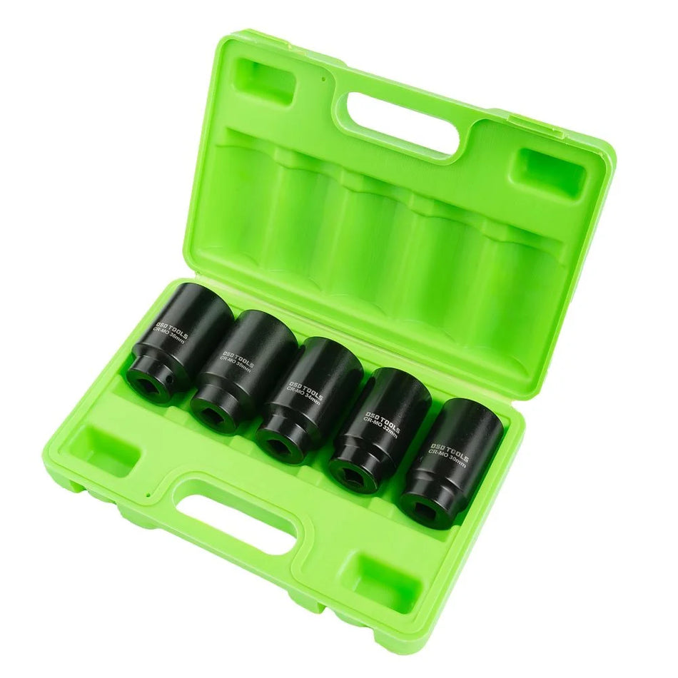 1/2" Impact 12-Point Deep Hub Nut Sockets, 5 pcs DS1113
