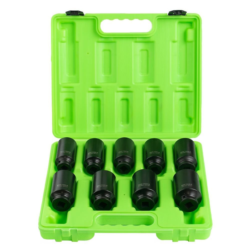 1/2" PAVAROS 6-POINT HEX DEEP IMPACT SOCKETS, 9 PCS DS1114