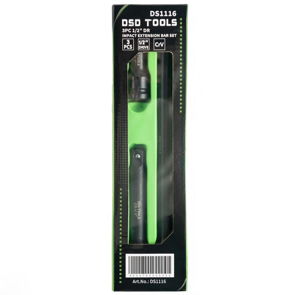 1/2" SET OF IMPACT EXTENSIONS, 3 PCS DS1116