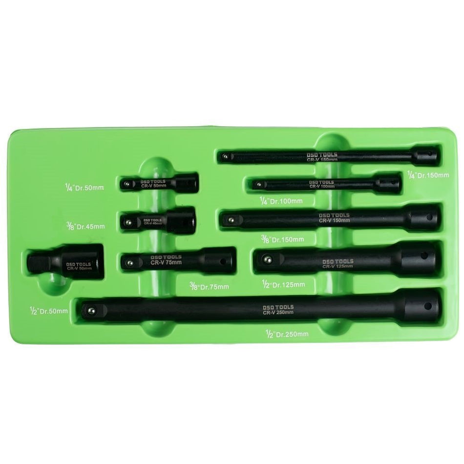 Set of 9 Extension Bars for Impact Wrenches DS1121
