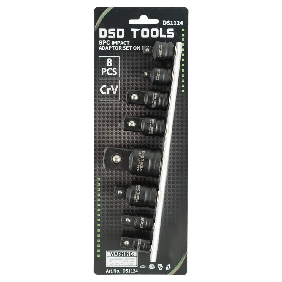 Set of Impact Adapters with Holder 8pcs DS1124