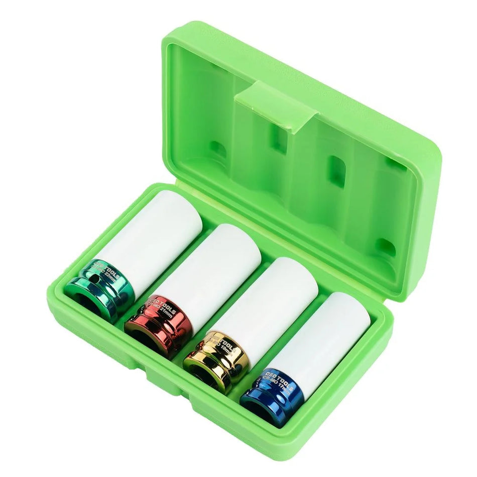1/2" PAVAROS Deep Impact Socket Set for Light Alloy Wheels 4pcs DS1128