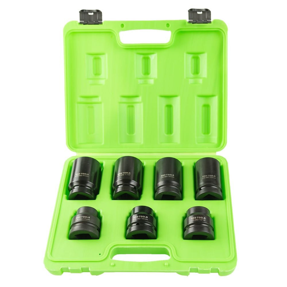 1" Metric and SAE Impact Socket Set for Trucks 7 pcs. DS1145