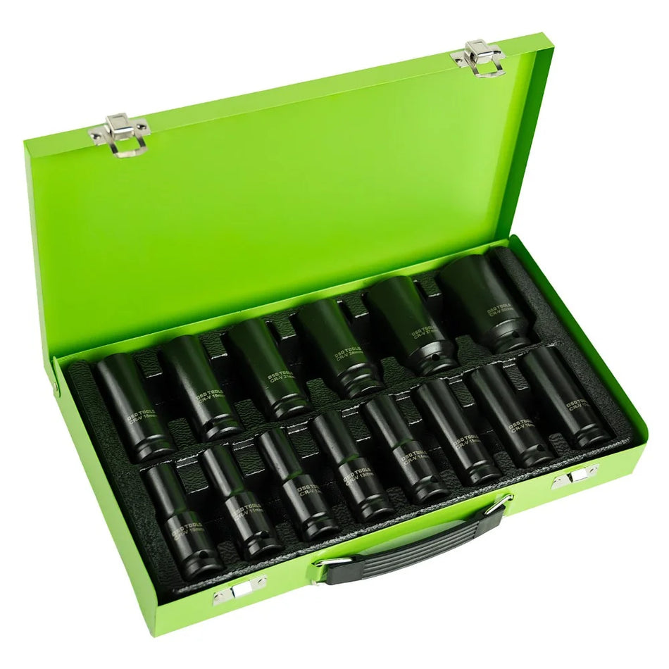 1/2" IMPACT DEEP SOCKET SET, METRIC 10 - 30 MM, 14PCS DS1150