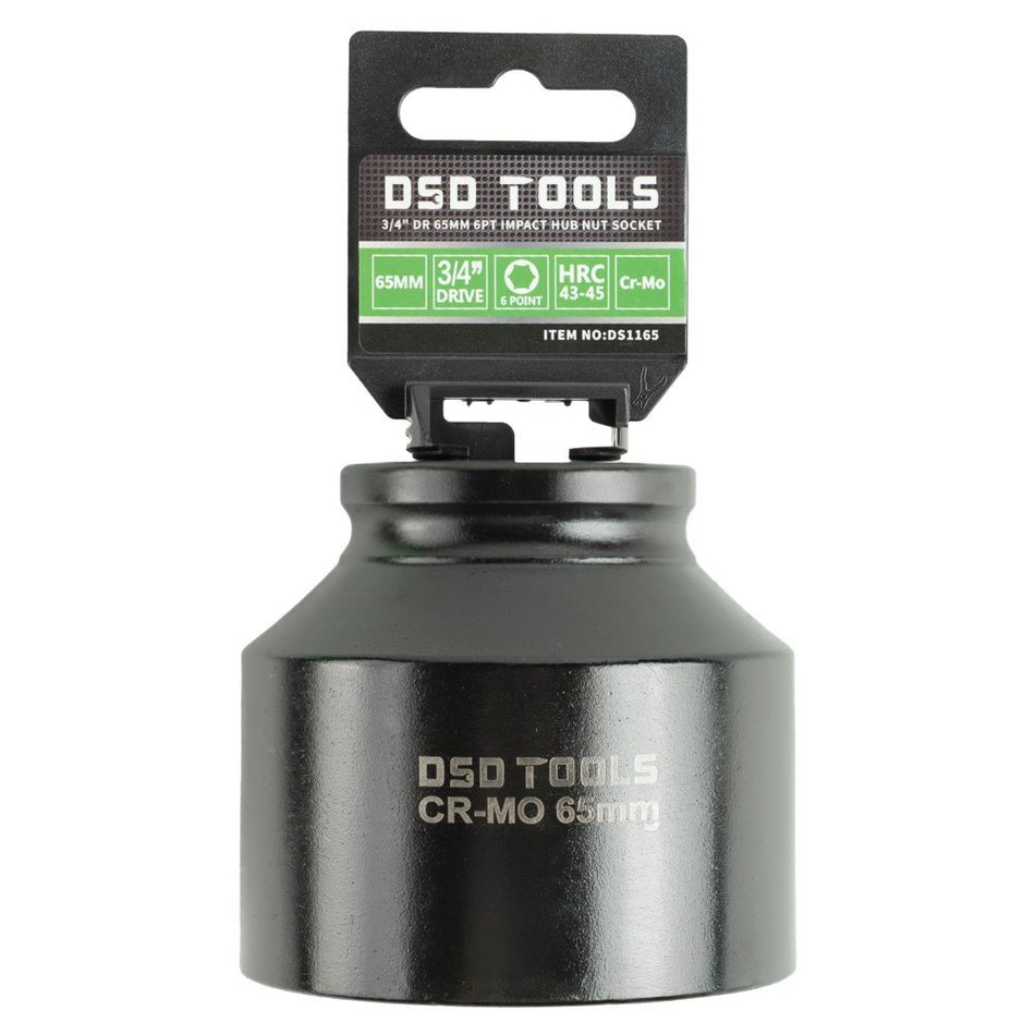 3/4" IMPACT SOCKET FOR HUB NUTS 65MM, 6-POINT, DS1165