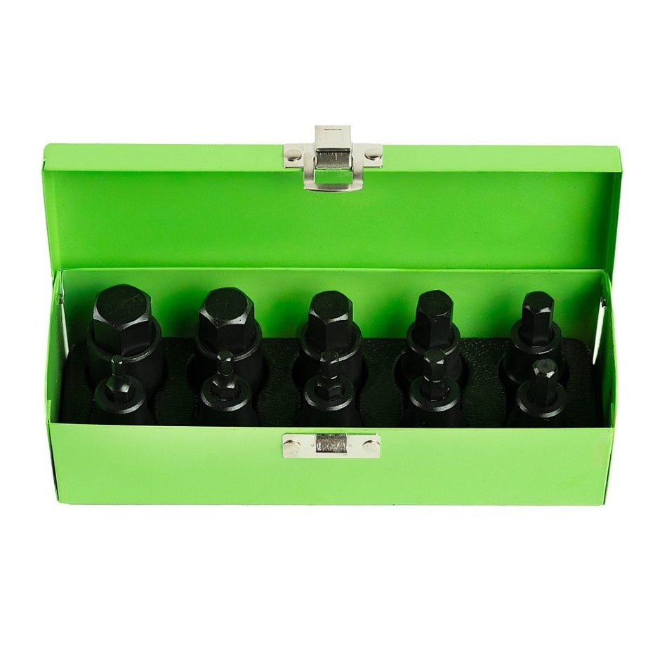 1/2" PAVAROS IMPACT HEXAGONAL "HEX" SOCKETS, 10 PCS. DS1170