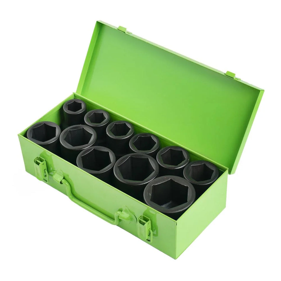 1" PAVAROS 6 FLAT DEEP IMPACT SOCKETS, 11 pcs. DS1174