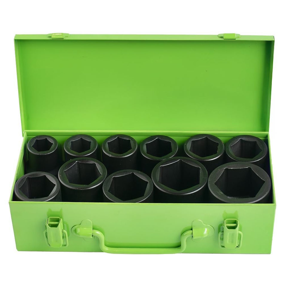 1" PAVAROS 6 FLAT DEEP IMPACT SOCKETS, 11 pcs. DS1174