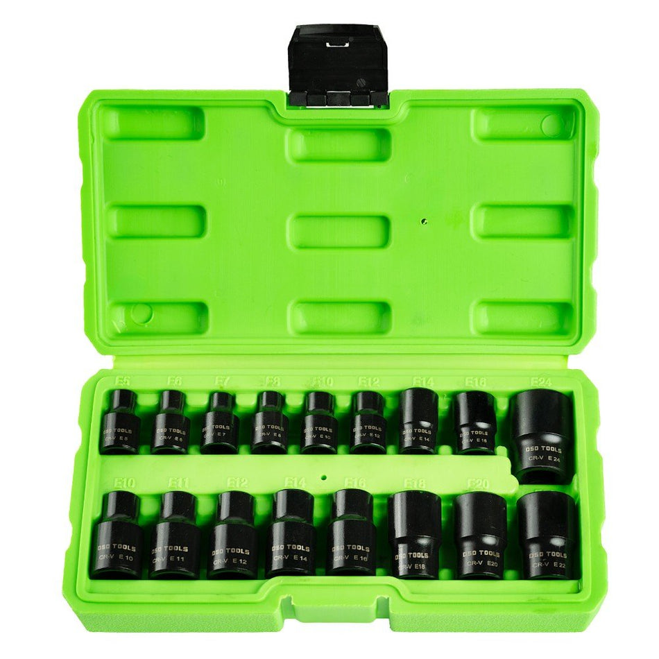3/8" 1/2" GEAR "E-STAR" SOCKET SET, 17PCS. DS1175