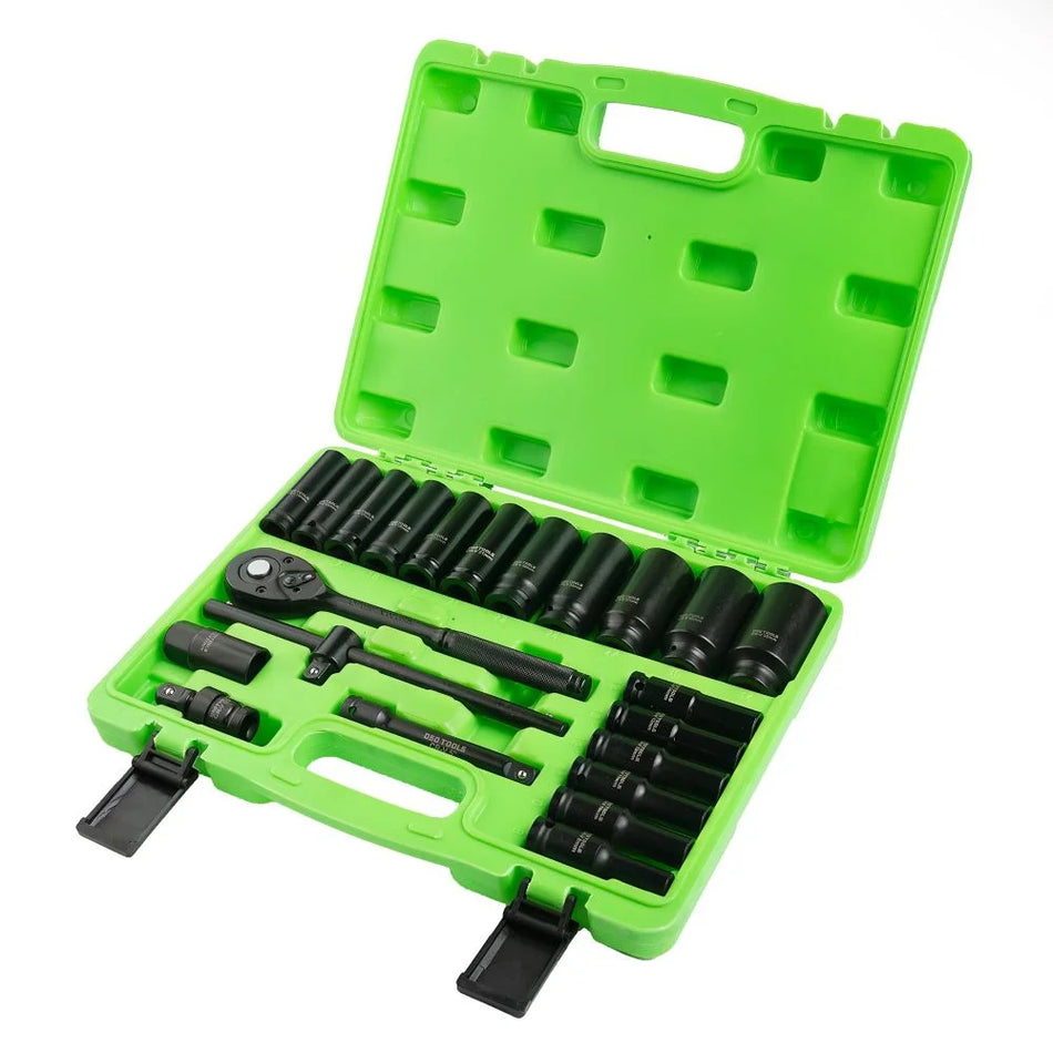 1/2" PAVAROS 6-POINT LONG IMPACT SOCKET SET, 22 PCS. DS1179
