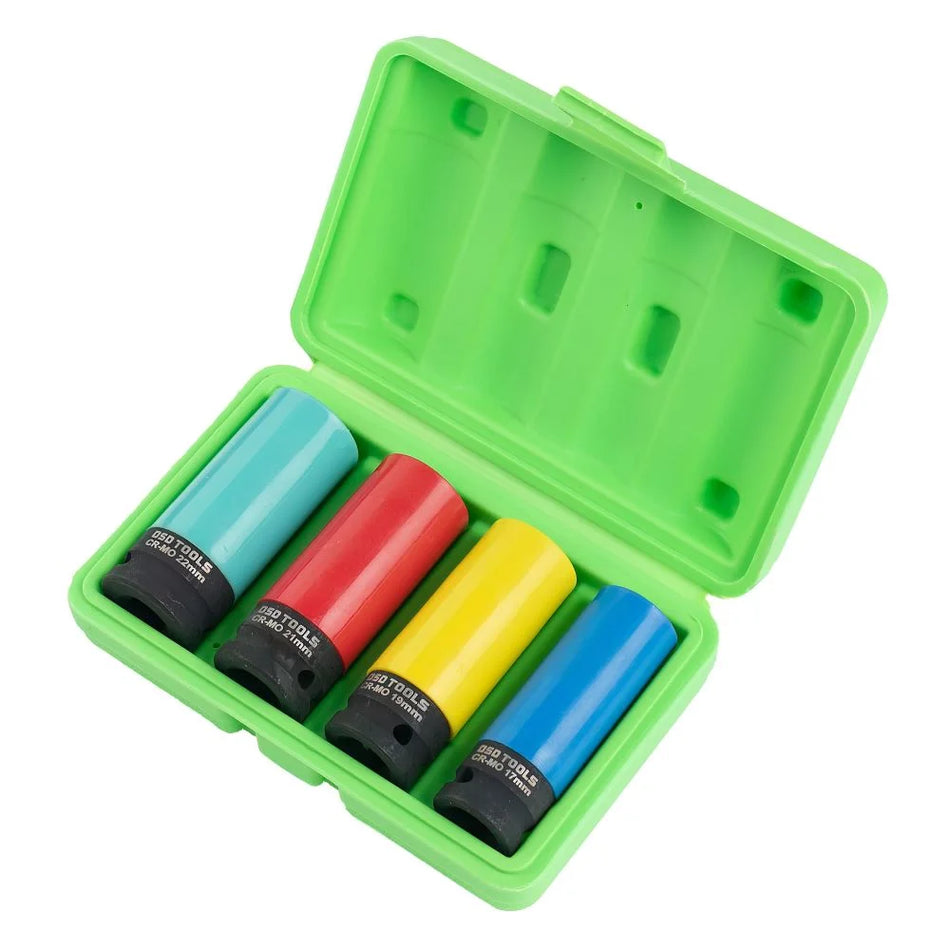 1/2" LONG IMPACT SOCKETS FOR LIGHT ALLOY WHEELS, 3 PCS. DS1186