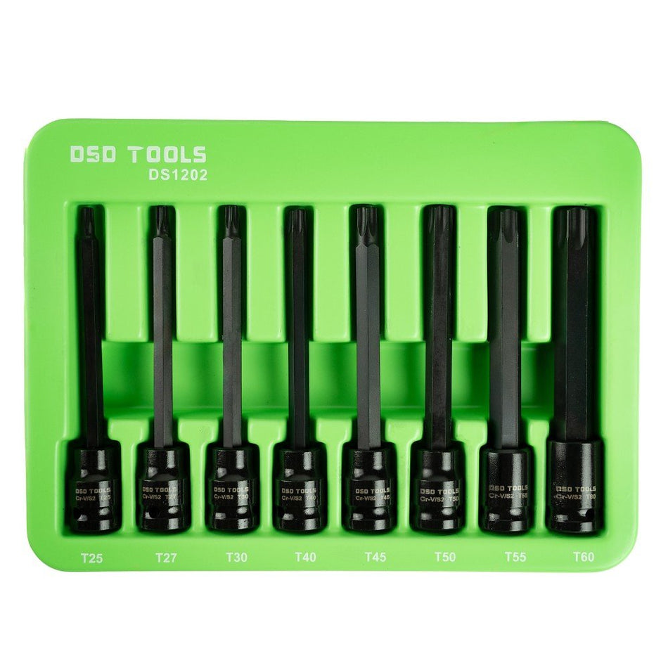 3/8" PAVAROS ITIN LONG IMPACT "TORX" PROTECTIVE STAR SOCKET SET, 8 PCS. DS1202