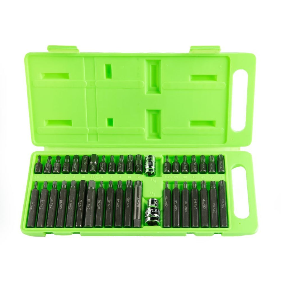 Set of Sockets "HEX, TORX, SPLINE", 40 pcs Set DS1210