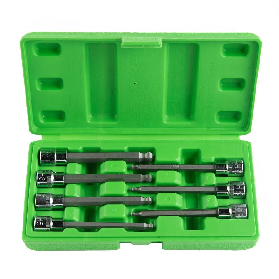 3/8" DRIVE HEXAGONAL "HEX" SOCKETS WITH BALL END SET 7 PCS DS1221