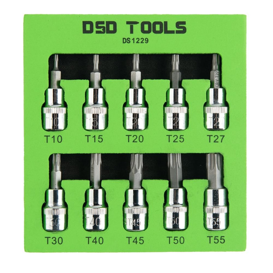 3/8" PAVAROS 48 MM STAR "TORX" SOCKETS, 10 PCS DS1229