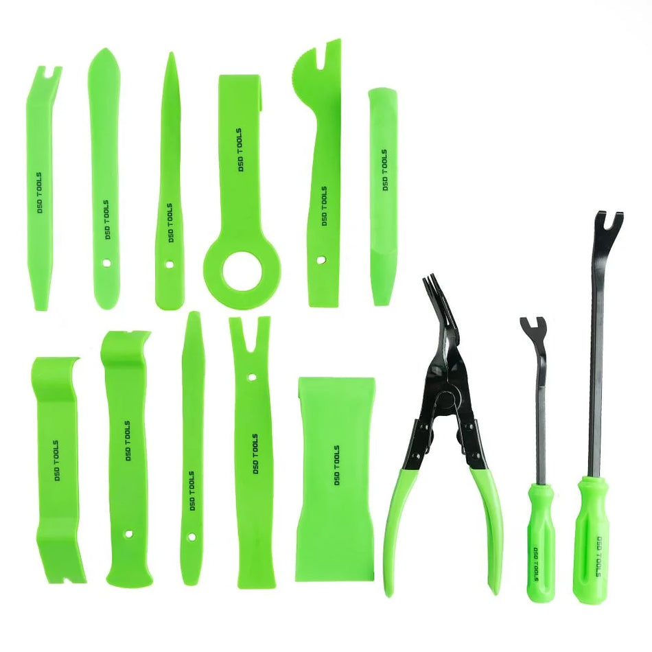 19 PCS. REMOVAL SET FOR TRIM, AUDIO EQUIPMENT, AND CLAMPS DS1247