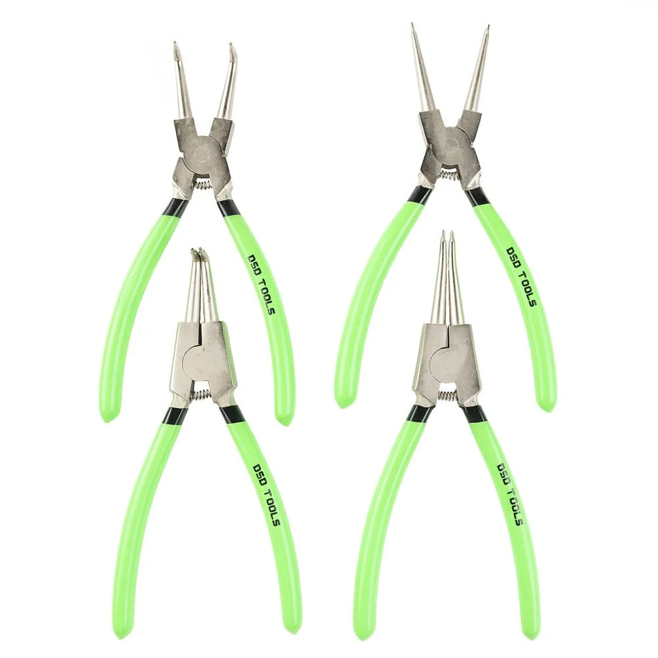Set of 4 pcs. 230 mm Ni-Fe Coated Circlip Pliers DS1250