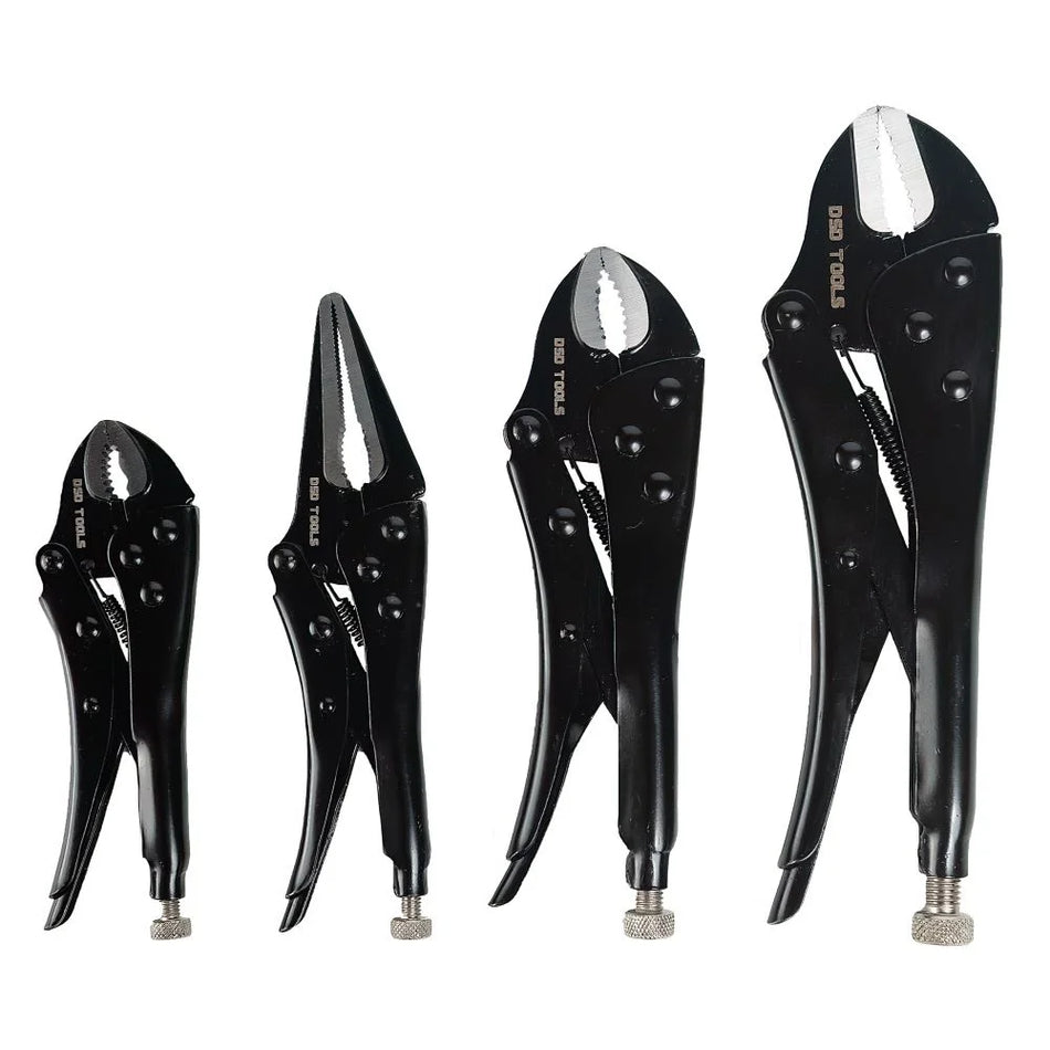 Set of 4 Black Locking Pliers DS1265
