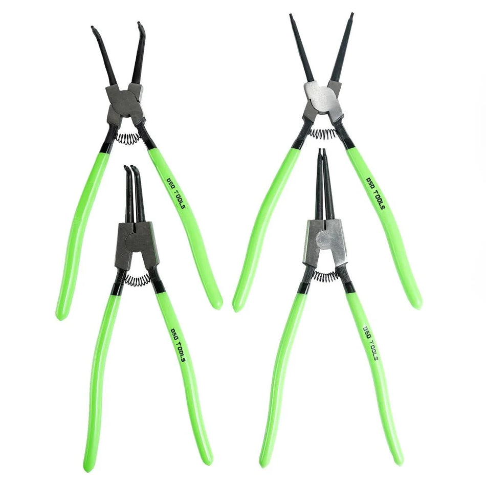 Set of 4 pcs. 330mm Circlip Pliers in a Lockable Case DS1273