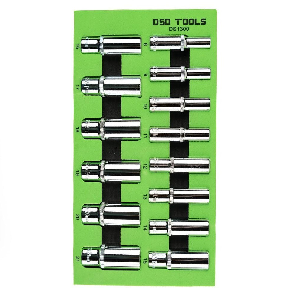 14 PCS. 3/8" DEEP SOCKET SET 8-21mm DS1300