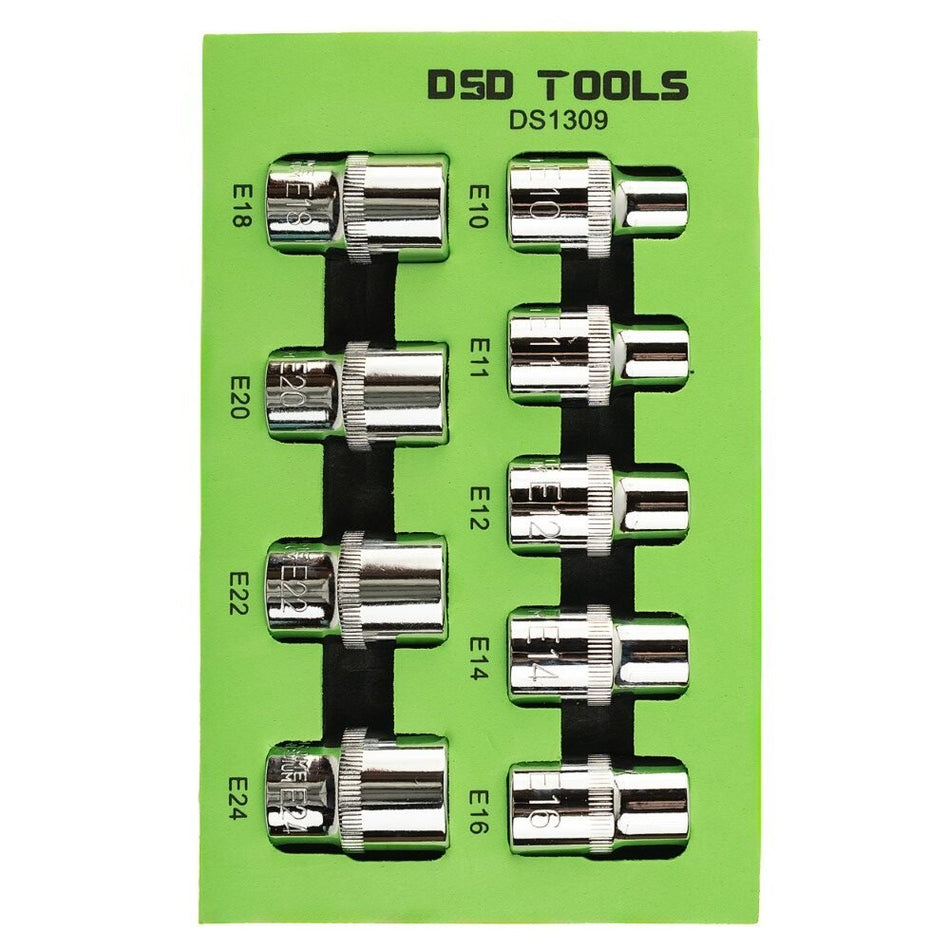 9 PCS. 1/2" STAR SOCKET SET DS1309