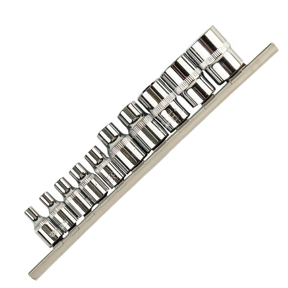 10 PCS. 1/4" to 3/8" Star Sockets on Holder DS1313