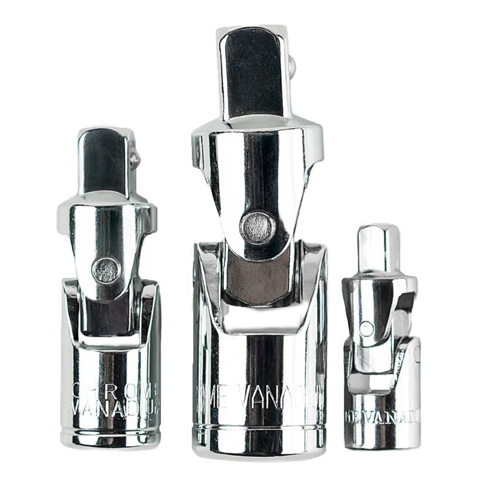 3 PCS. UNIVERSAL JOINT SET 1/4", 3/8" and 1/2" DS1327