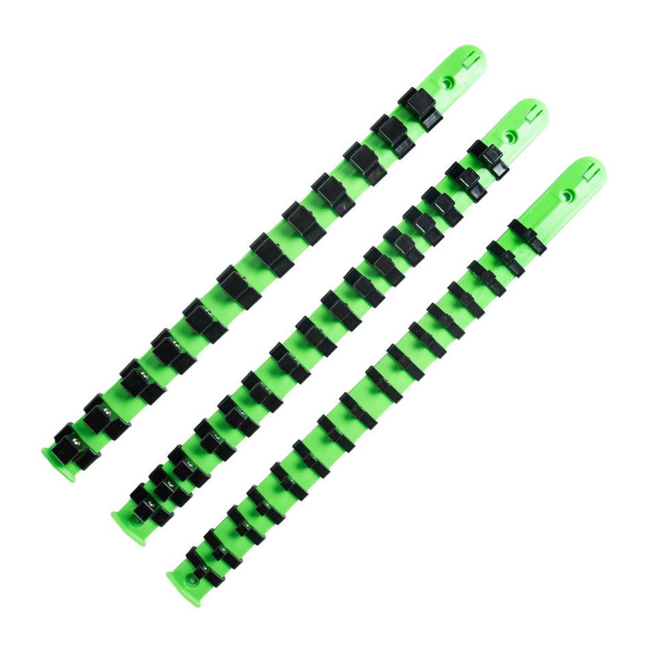 3 PCS. 1/4", 3/8", 1/2" SOCKET HOLDER RAILS DS1359