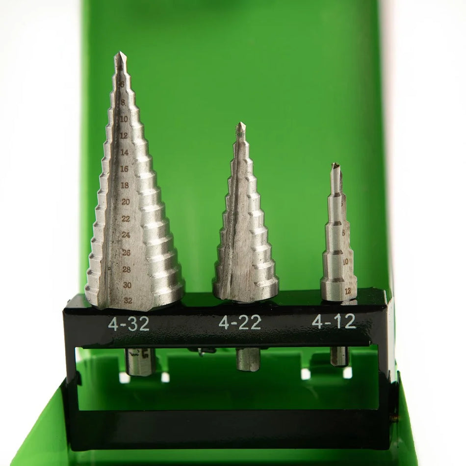 3 PCS. HSS STEP DRILLS 4-32 MM DS1433