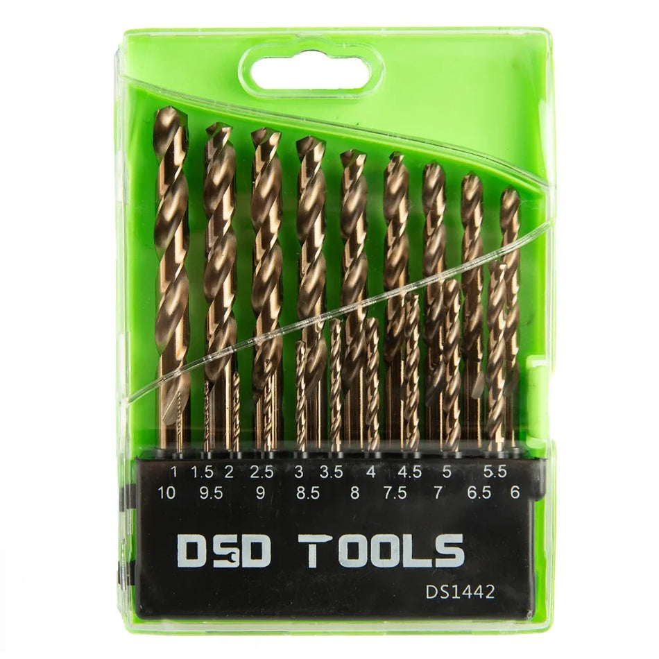 19 PCS HSS COBALT METRIC DRILL BIT SET 1 - 10 mm DS1442
