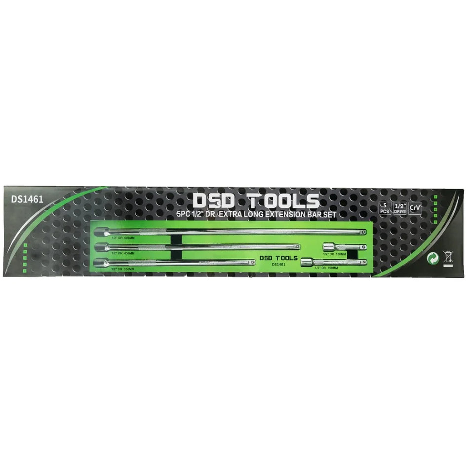 5 PCS. 1/2" STEEL LONG EXTENSION RODS DS1461