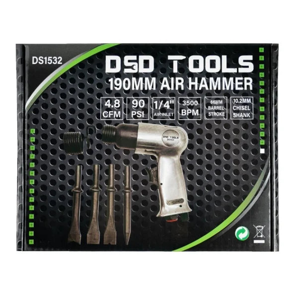 190 mm pneumatic hammer – 3,500 blows/min. DS1532