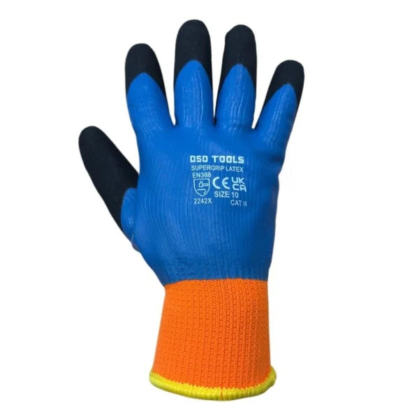 Waterproof Latex Thermal Gloves Size XL - Pack of 12 Pairs DS2003