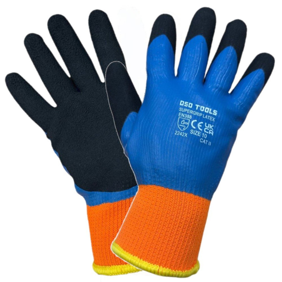 Waterproof Latex Thermal Gloves Size XL - Pack of 12 Pairs DS2003