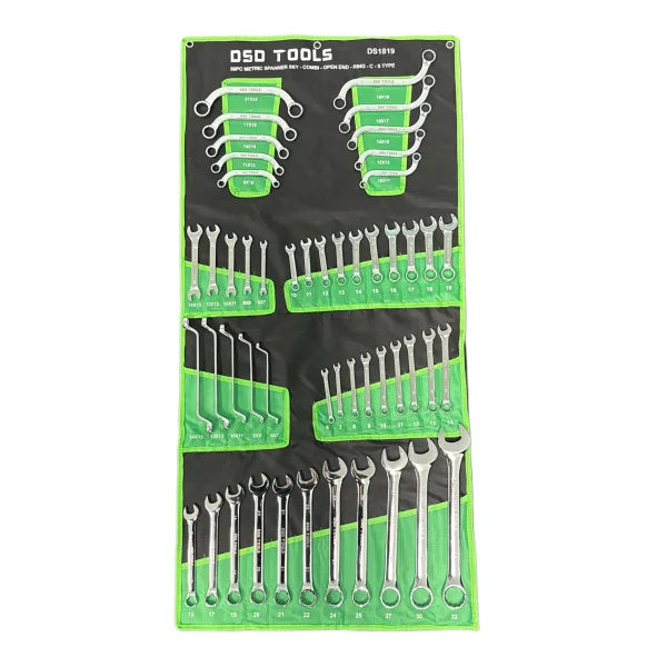 50 PCS. WRENCH SET – COMBINATION, OPEN-END, RING, C AND S TYPE DS1819