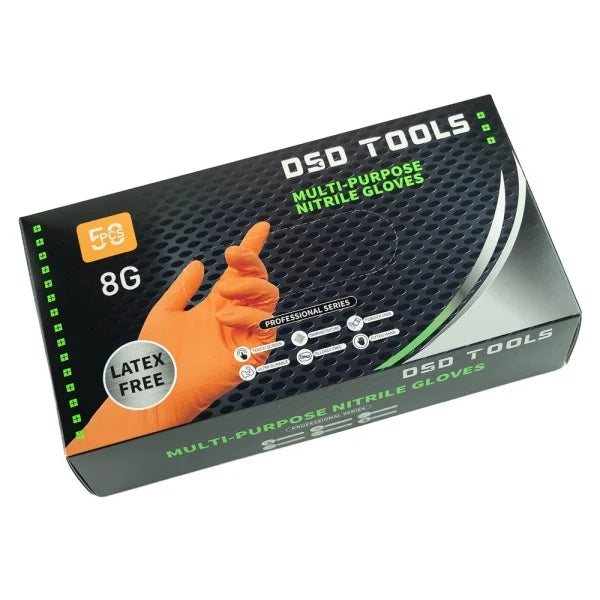 ORANGE NITRILE GLOVES 50 PCS PER BOX XL SIZE DS4001
